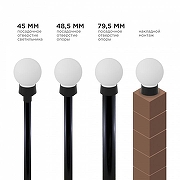 Ландшафтный светильник Apeyron Electrics 14-35 цвет плафона/подвески Белый, цвет арматуры Черный-1