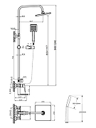 Душевая система Agger Brilliant A0394444 Черная матовая-16