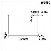 Подвесной светильник Novotech Ledo 359550 цвет плафона/подвески Черный, цвет арматуры Черный-7