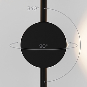 Бра Elektrostandard 1llume 40154/LED цвет плафона/подвески Черный, цвет арматуры Черный-3