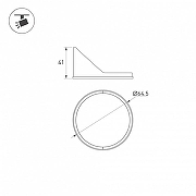 Антибликовая насадка Arlight ARTIFACT 57159 65 мм х 65 мм х 41 мм-1