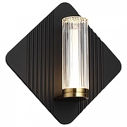 Бра Indigo 14032 14032/B/1W Black цвет плафона/подвески Прозрачный, цвет арматуры Черный