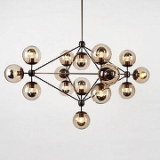 Люстра на штанге O-LUCE Modo 18439021 цвет плафона/подвески Дымчатый, цвет арматуры Черный