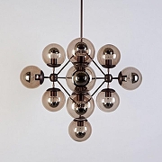 Люстра на штанге O-LUCE Modo 18439021 цвет плафона/подвески Дымчатый, цвет арматуры Черный-1