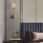 Бра O-LUCE Benita Diamante 19312161 цвет плафона/подвески Прозрачный, цвет арматуры Золото-1