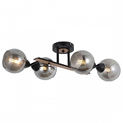 Люстра на штанге Escada 1102 1102/4P цвет плафона/подвески Светло-серый, цвет арматуры Коричневый, Черный