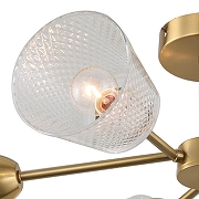 Люстра на штанге Escada 1104 1104/6P Brass цвет плафона/подвески Прозрачный, цвет арматуры Бронза-1