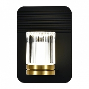 Бра Indigo 14032 14032/A/1W Black цвет плафона/подвески Прозрачный, цвет арматуры Черный-1