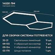 Модульный светильник Apeyron Electrics 30-21 цвет плафона/подвески Белый, цвет арматуры Белый-3