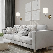 Бра Escada 650 650/1A цвет плафона/подвески Белый, цвет арматуры Серый, Латунь-2