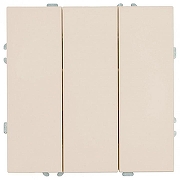 Выключатель трехклавишный без рамки Stekker Эмили 49896 цвет Серый