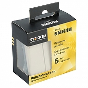 Выключатель трехклавишный без рамки Stekker Эмили 49896 цвет Серый-2