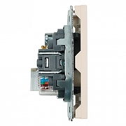 ТВ-розетка и розетка Ethernet RJ-45 без рамки Stekker Эмили 49898 цвет Серый-4