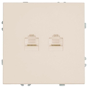 Розетка двойная Ethernet RJ-45 Stekker Эмили 49900 цвет Серый