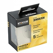 Розетка без заземления и со шторкой без рамки Stekker Эмили 49902 цвет Серый-2