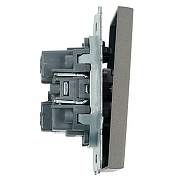 Переключатель одноклавишный без рамки Stekker Эмили 49919 цвет Антрацит-5