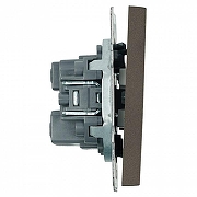 Выключатель трехклавишный без рамки Stekker Эмили 49922 цвет Антрацит-5