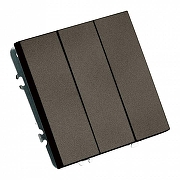 Выключатель трехклавишный без рамки Stekker Эмили 49922 цвет Антрацит-6