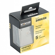 ТВ-розетка и розетка Ethernet RJ-45 без рамки Stekker Эмили 49924 цвет Антрацит-1