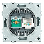 ТВ-розетка и розетка Ethernet RJ-45 без рамки Stekker Эмили 49924 цвет Антрацит-3