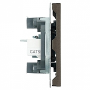 ТВ-розетка и розетка Ethernet RJ-45 без рамки Stekker Эмили 49924 цвет Антрацит-4