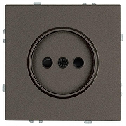 Розетка без заземления и со шторкой без рамки Stekker Эмили 49928 цвет Антрацит