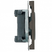 Розетка без заземления и со шторкой без рамки Stekker Эмили 49928 цвет Антрацит-4