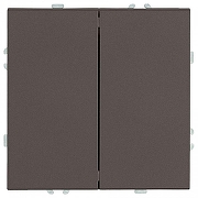 Переключатель перекрестный двухклавишный без рамки Stekker Эмили 50164 цвет Антрацит