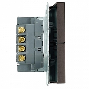 Переключатель перекрестный двухклавишный без рамки Stekker Эмили 50164 цвет Антрацит-4