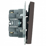 Переключатель перекрестный двухклавишный без рамки Stekker Эмили 50164 цвет Антрацит-5