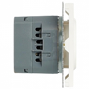 Розетка с заземлением и со шторкой и 2хUSB type A и C, без рамки Stekker Эмили 50217 цвет Белый-5