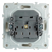 Розетка без заземления и со шторкой без рамки Stekker Эмили 50234 цвет Белый-3