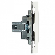 Розетка без заземления и со шторкой без рамки Stekker Эмили 50234 цвет Белый-5