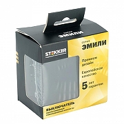 Выключатель одноклавишный без рамки Stekker Эмили 50246 цвет Черный-1