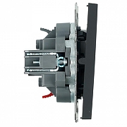 Выключатель одноклавишный без рамки Stekker Эмили 50246 цвет Черный-4