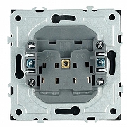 Розетка без заземления и со шторкой без рамки Stekker Эмили 50250 цвет Черный-3