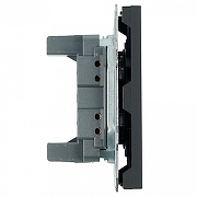 Розетка без заземления и со шторкой без рамки Stekker Эмили 50250 цвет Черный-4