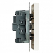 Выключатель двухполюсной самовозвратный без рамки Stekker Эмили 50324 цвет Белый-4