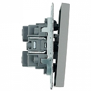 Выключатель двухполюсной самовозвратный без рамки Stekker Эмили 50328 цвет Серый-5