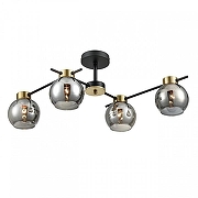 Люстра на штанге Lumion EMINA 8059/4C цвет плафона/подвески Светло-серый, цвет арматуры Черный-3