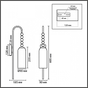 Бра Lumion TRACY 8270/1W цвет плафона/подвески Белый, цвет арматуры Белый, Хром-5