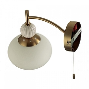 Бра Lumion GLORIYA 8272/1W цвет плафона/подвески Белый, цвет арматуры Бежевый, Латунь-1