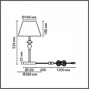 Настольная лампа Lumion VERMONT 8274/1T цвет плафона/подвески Белый, цвет арматуры Никель, Серый-5
