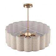 Светильник на штанге Lumion KORTNI 8287/7 цвет плафона/подвески Бежевый, цвет арматуры Золото-1