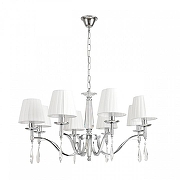 Люстра Lumion MAGDA 8316/8 цвет плафона/подвески Белый, Прозрачный, цвет арматуры Хром-2