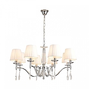 Люстра Lumion MAGDA 8316/8 цвет плафона/подвески Белый, Прозрачный, цвет арматуры Хром-3