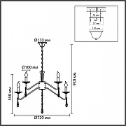 Люстра Lumion SUANA 8319/12 цвет плафона/подвески Прозрачный, цвет арматуры Бежевый-6