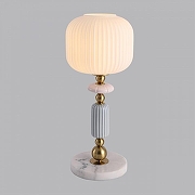 Настольная лампа Lumion ALEGRA 8334/1T цвет плафона/подвески Белый, цвет арматуры Бронза, Серый-1