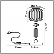 Настольная лампа Lumion ALEGRA 8334/1T цвет плафона/подвески Белый, цвет арматуры Бронза, Серый-3