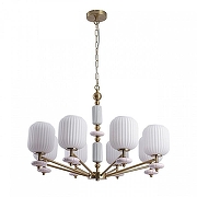 Люстра Lumion ALEGRA 8334/8 цвет плафона/подвески Белый, цвет арматуры Бронза, Серый-1